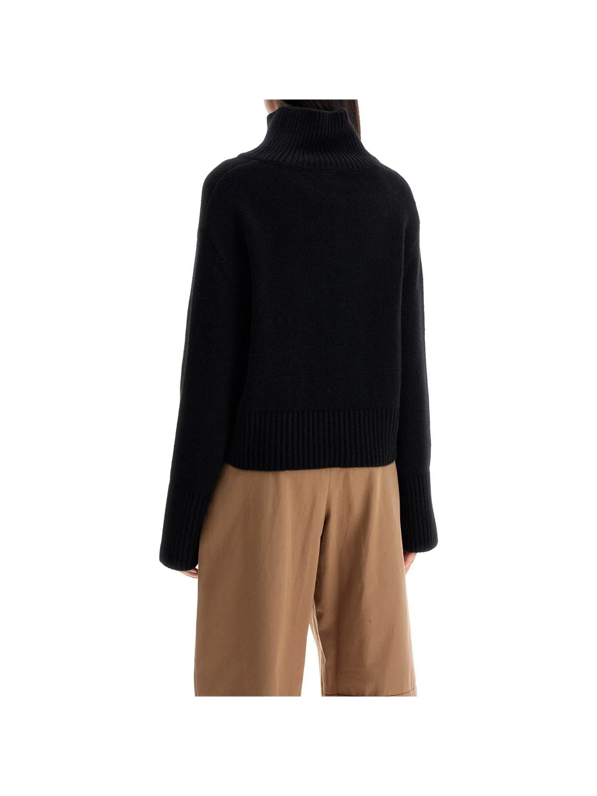 LISA YANG-High Necked Fleur Sweater -JOHN JULIA.