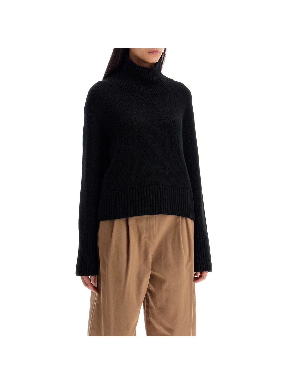 LISA YANG-High Necked Fleur Sweater -JOHN JULIA.