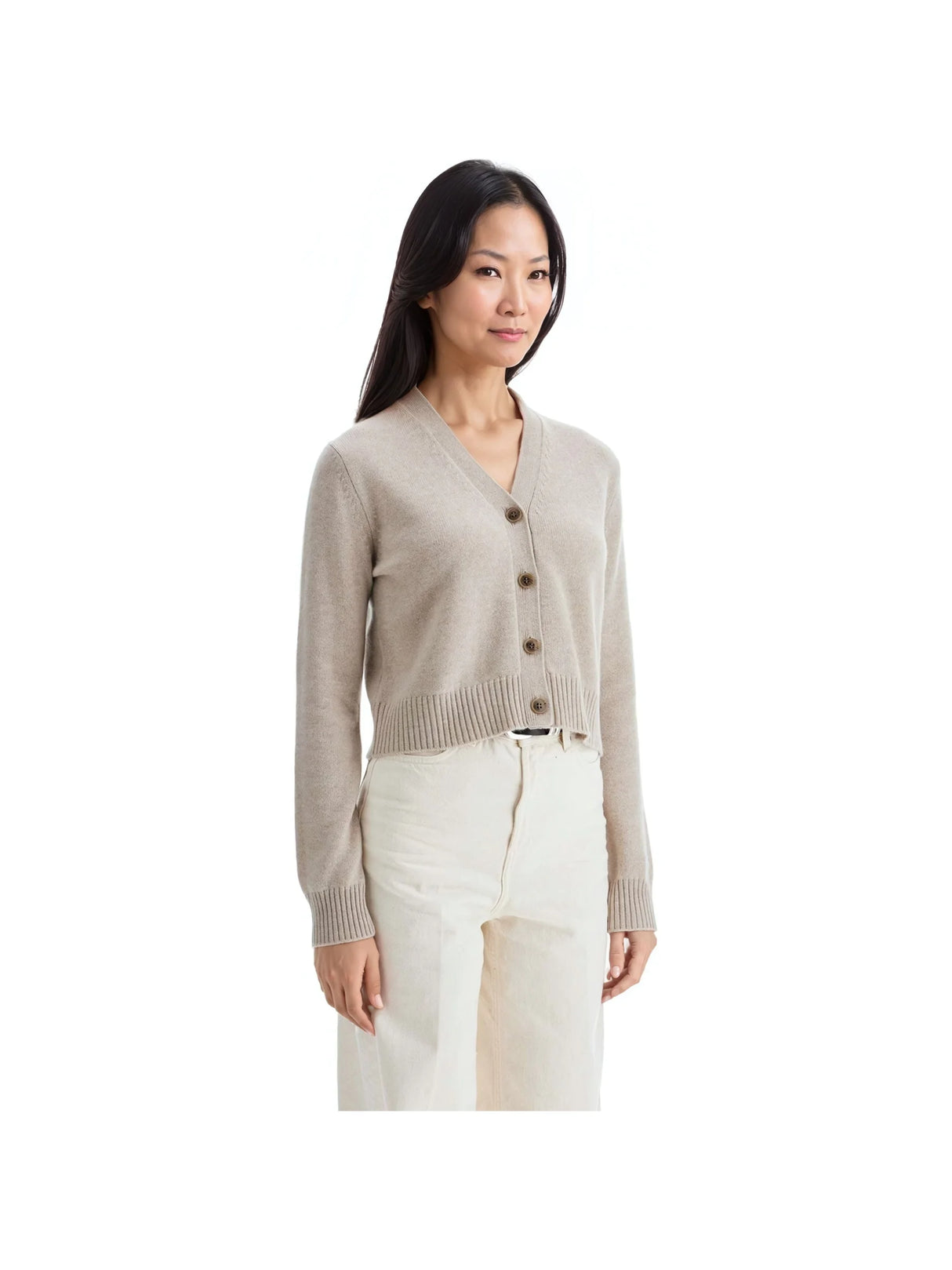 LISA YANG-Marion Cashmere V-Neck Cardigan -JOHN JULIA.