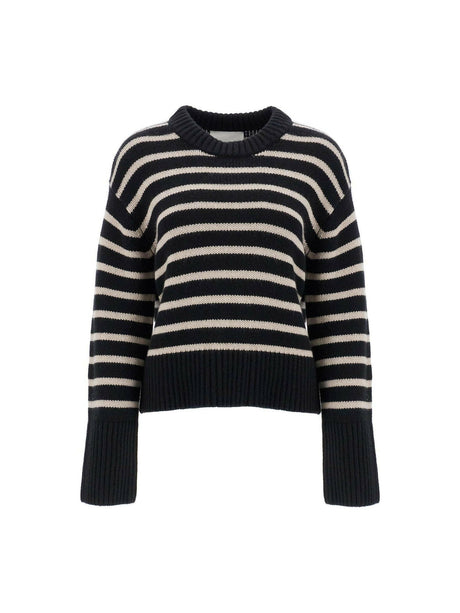 Striped Cashmere Sony Pullover Sweater.