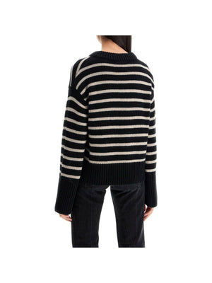 Striped Cashmere Sony Pullover Sweater.