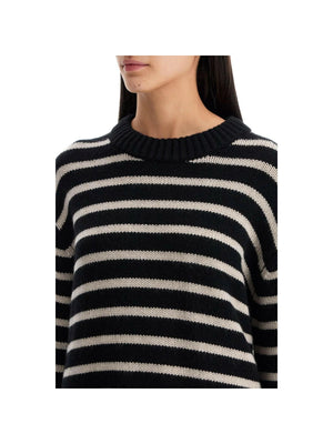 Striped Cashmere Sony Pullover Sweater.