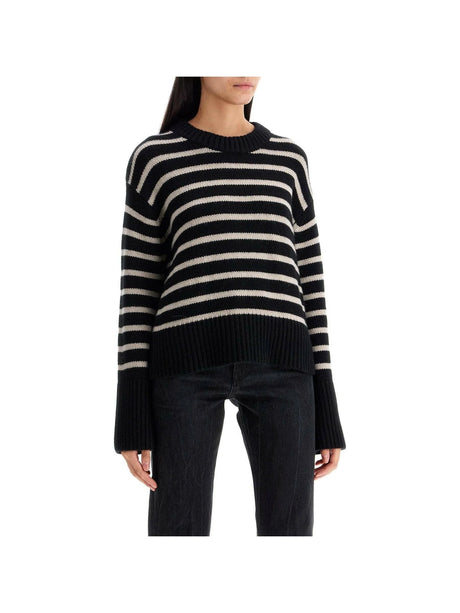 Striped Cashmere Sony Pullover Sweater.