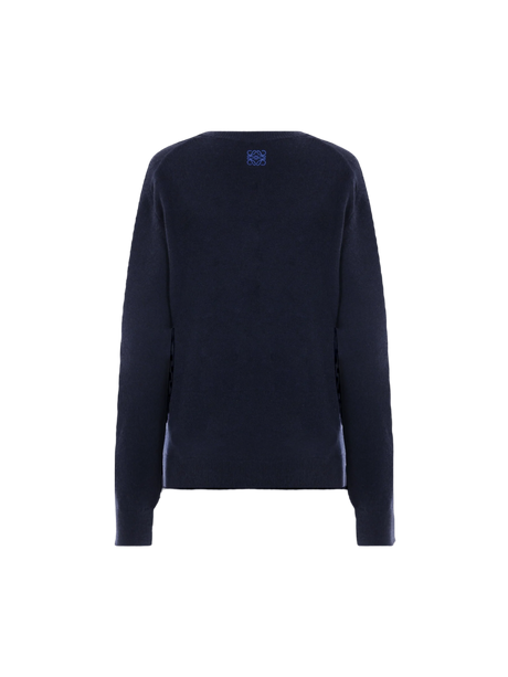 Anagram Embroidered Cashmere Sweater-LOEWE-JOHN JULIA