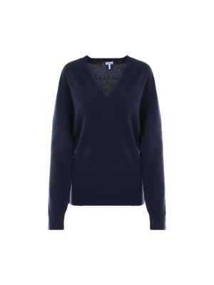 Anagram Embroidered Cashmere Sweater-LOEWE-JOHN JULIA