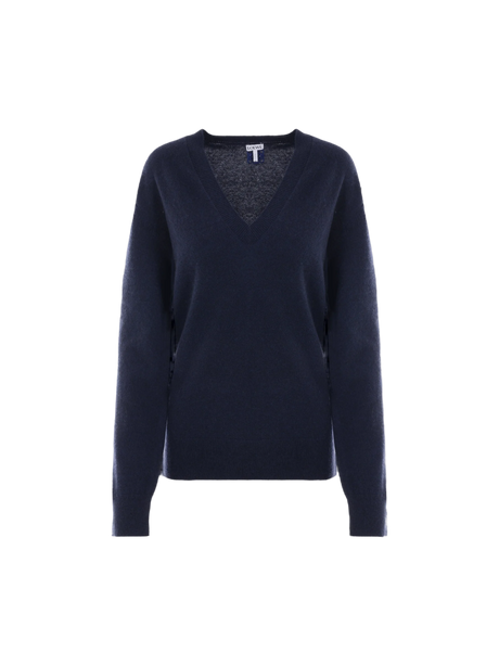 Anagram Embroidered Cashmere Sweater-LOEWE-JOHN JULIA