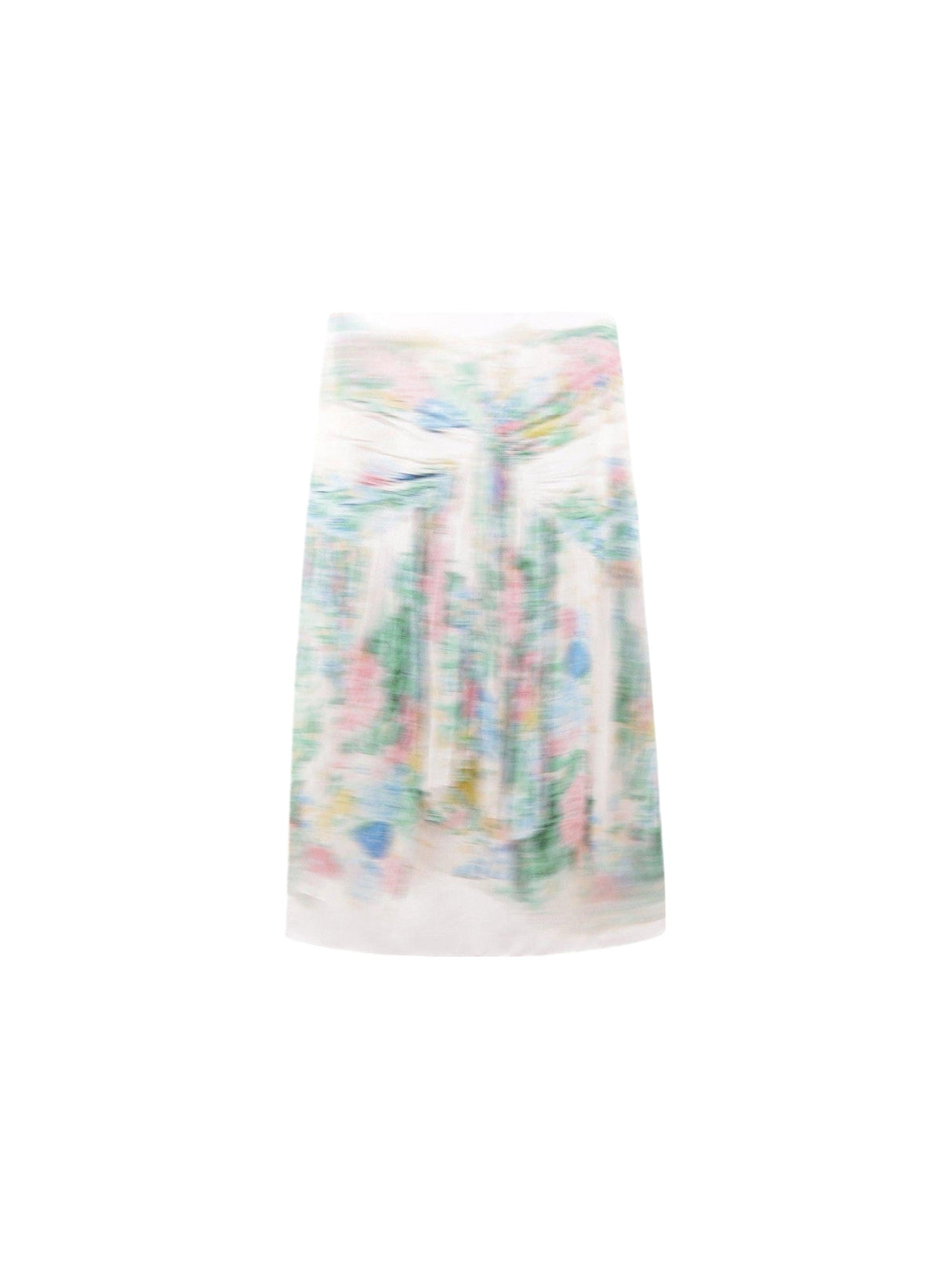 Blurred Print Satin Skirt-LOEWE-JOHN JULIA