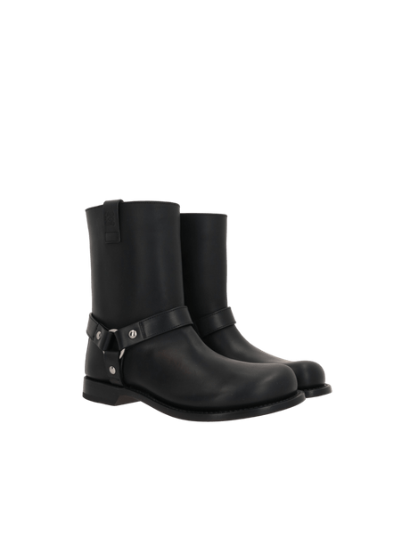 Campo Biker Smooth Leather Boots-LOEWE-JOHN JULIA