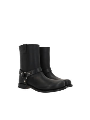 Campo Biker Smooth Leather Boots-LOEWE-JOHN JULIA