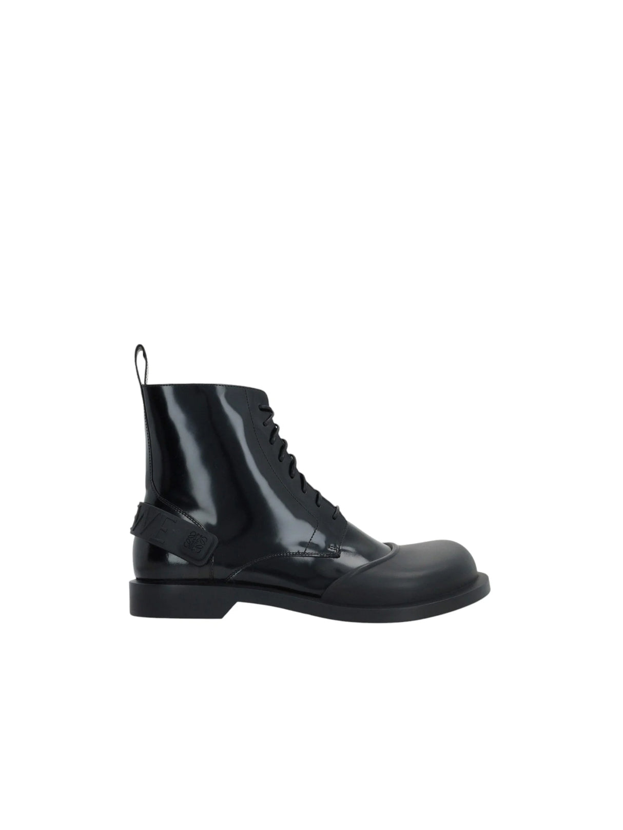 Campo Brushed Leather Rubber Booties-LOEWE-JOHN JULIA