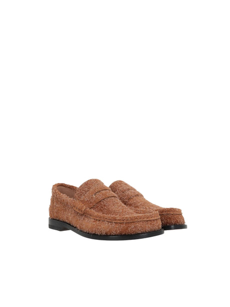 Campo Brushed Suede Loafers-LOEWE-JOHN JULIA