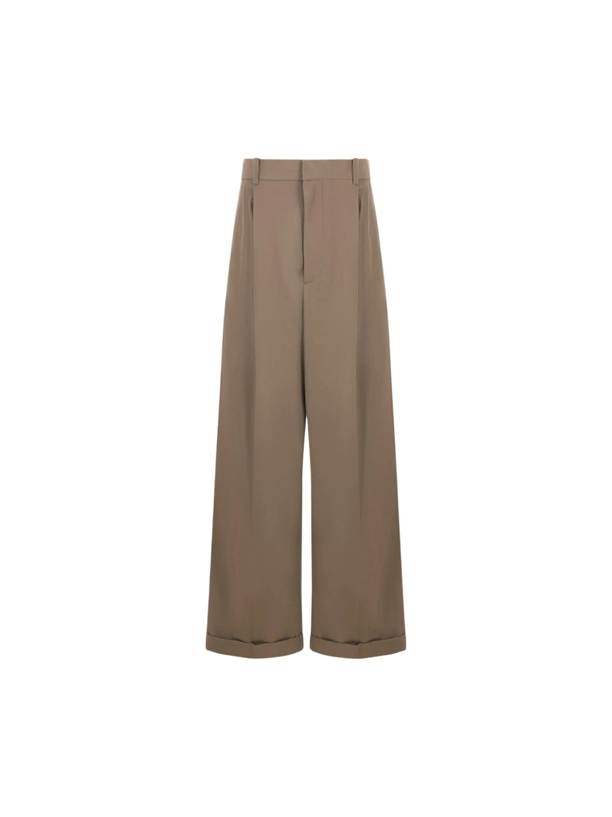 Cotton and Silk Wide-leg Trousers-LOEWE-JOHN JULIA