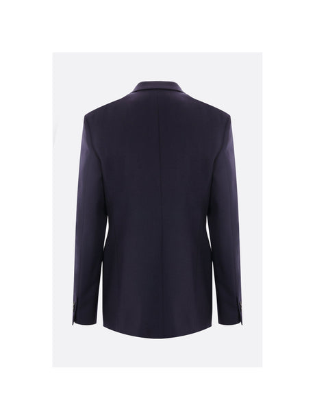 Double-breasted Wool Jacket-LOEWE-JOHN JULIA