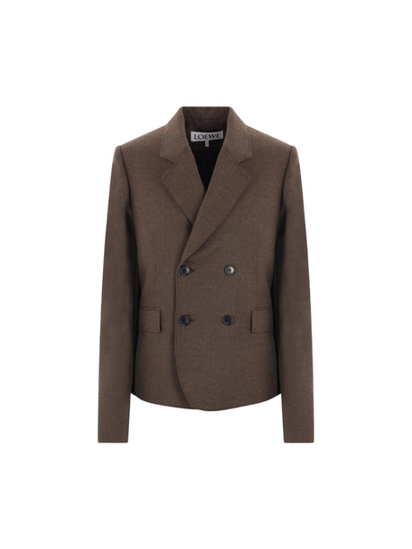 Double-breasted Wool Jacket-LOEWE-JOHN JULIA