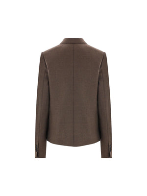 Double-breasted Wool Jacket-LOEWE-JOHN JULIA