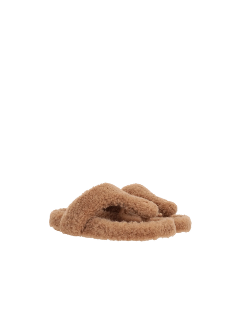 Ease Shearling Thong Sandals-LOEWE-JOHN JULIA