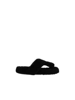 Ease Shearling Thong Sandals-LOEWE-JOHN JULIA