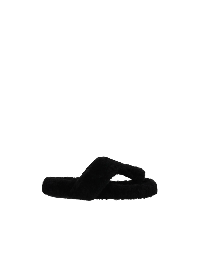 Ease Shearling Thong Sandals-LOEWE-JOHN JULIA