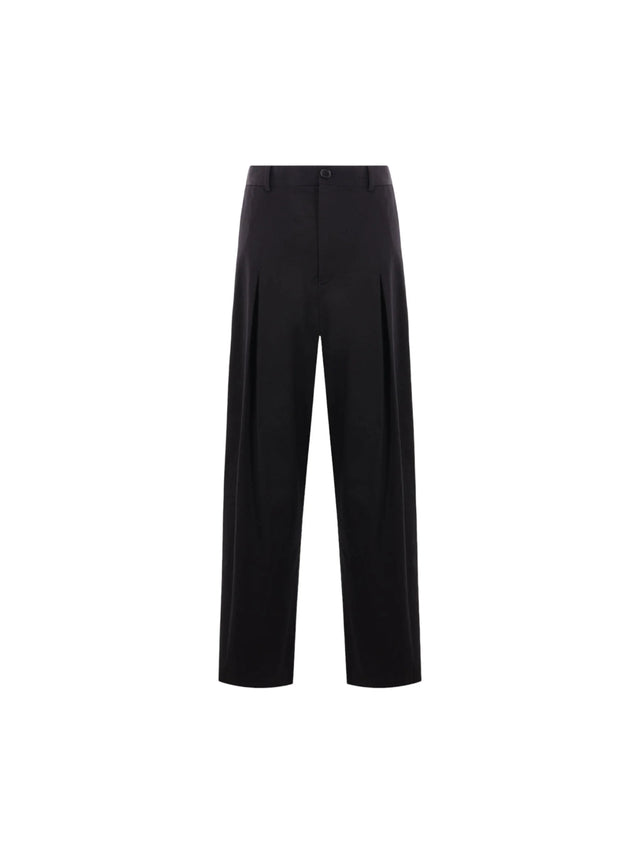 Loose-fit Compact Cotton Trousers-LOEWE-JOHN JULIA