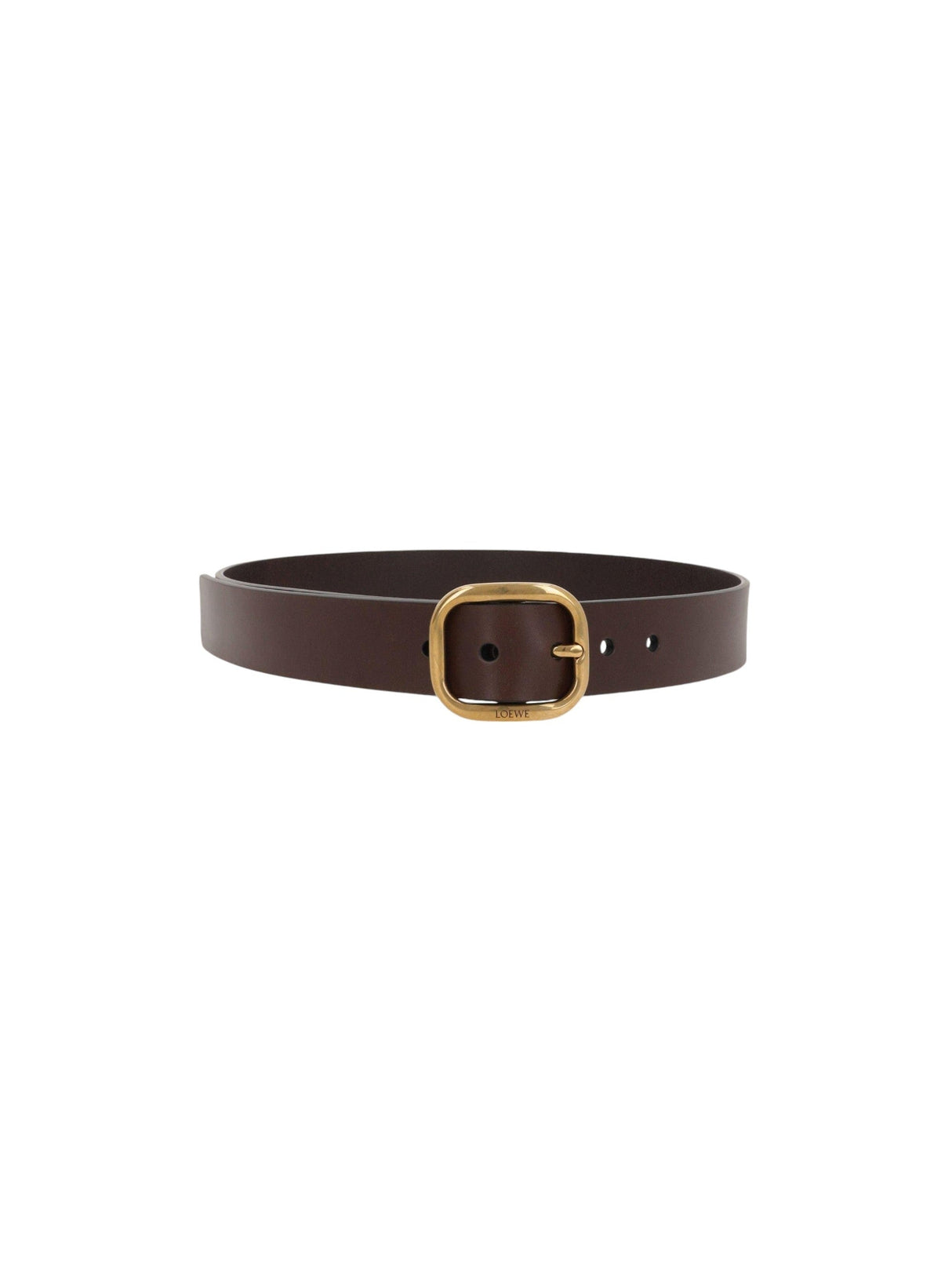 Rounded Smooth Leather Belt-LOEWE-JOHN JULIA