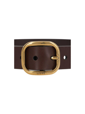 Rounded Smooth Leather Belt-LOEWE-JOHN JULIA