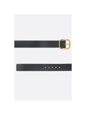 Rounded Soft Smooth Leather Belt-LOEWE-JOHN JULIA