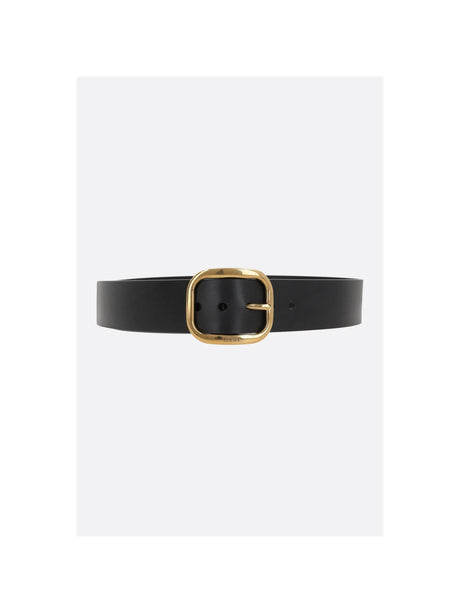 Rounded Soft Smooth Leather Belt-LOEWE-JOHN JULIA