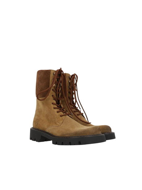 Sierra Suede Combat Boots-LOEWE-JOHN JULIA