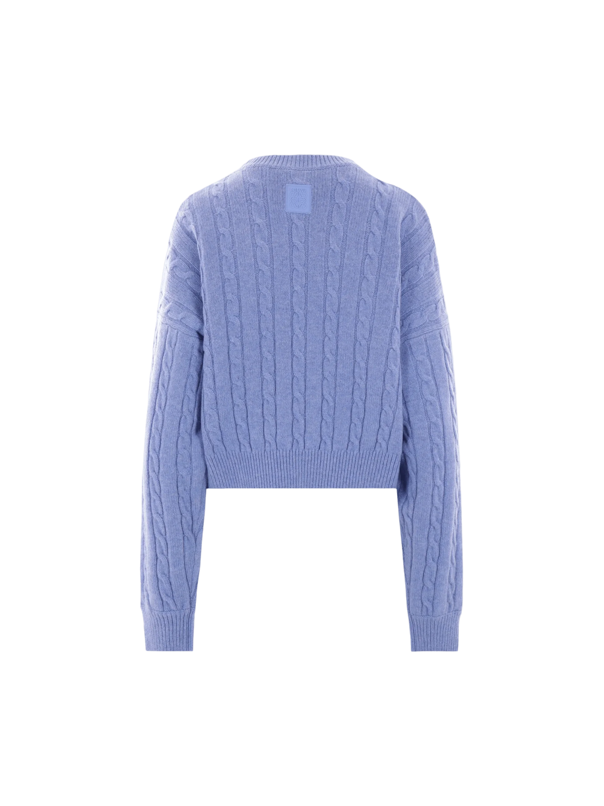 Wool Cable-knit Cropped Sweater-LOEWE-JOHN JULIA