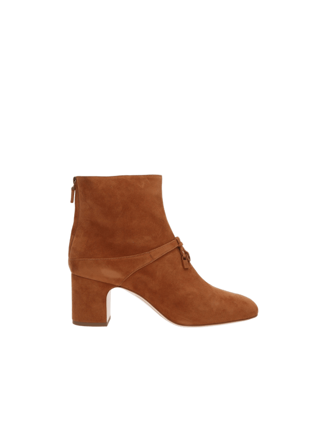 Maxi Charms Suede Ankle Boots-LORO PIANA-JOHN JULIA