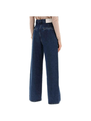 Blue Attu Wide-Leg Organic Cotton Jeans LOULOU STUDIO JOHN JULIA.