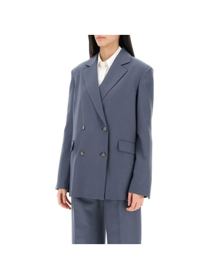 Donau Double-breasted Wool Blazer-Loulou Studio-JOHN JULIA