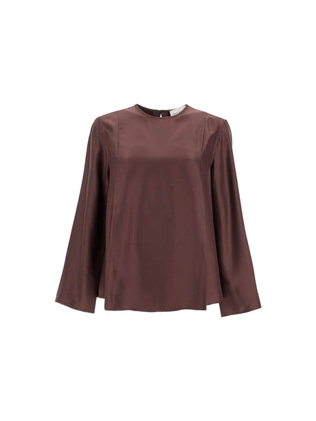 LOULOU STUDIO-Silk Adalyn Blouse-JOHN JULIA