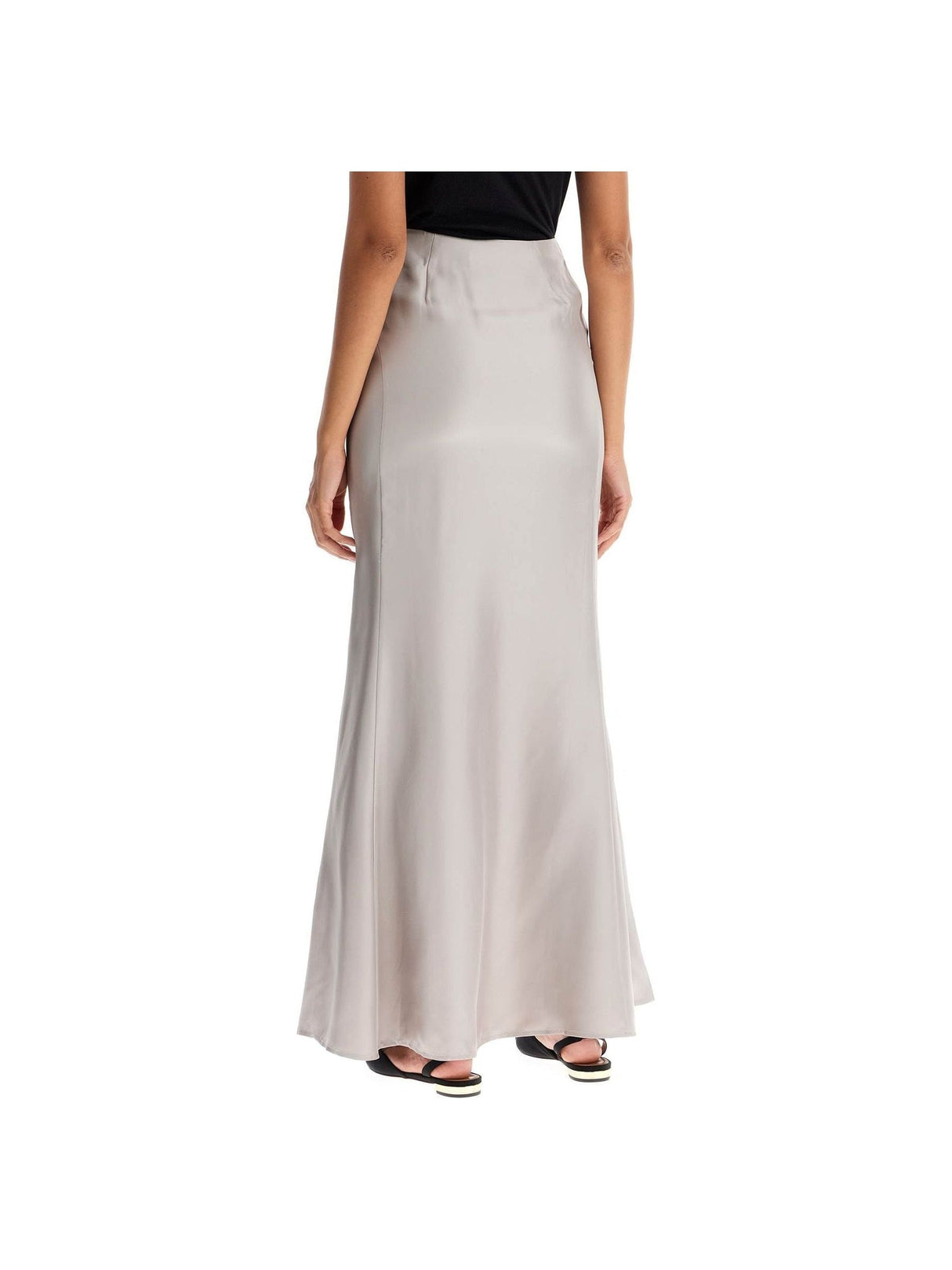 LOULOU STUDIO-Silk Twill Long Skirt-JOHN JULIA