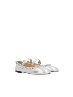 Audrey Laminated Nappa Mary-Jane Ballerinas-MACH & MACH-JOHN JULIA