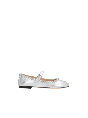 Audrey Laminated Nappa Mary-Jane Ballerinas-MACH & MACH-JOHN JULIA