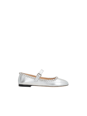 Audrey Laminated Nappa Mary-Jane Ballerinas-MACH & MACH-JOHN JULIA