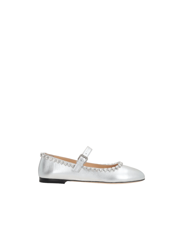 Audrey Laminated Nappa Mary-Jane Ballerinas-MACH & MACH-JOHN JULIA