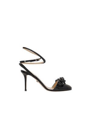 Double Bow Patent Leather Sandals-MACH & MACH-JOHN JULIA