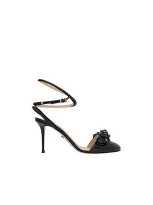 Double Bow Patent Leather Sandals-MACH & MACH-JOHN JULIA