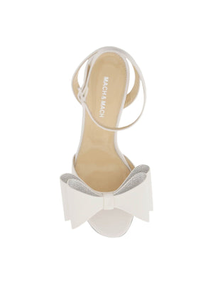 Le Cadeau Silk Satin Double Crystal Bow Mules