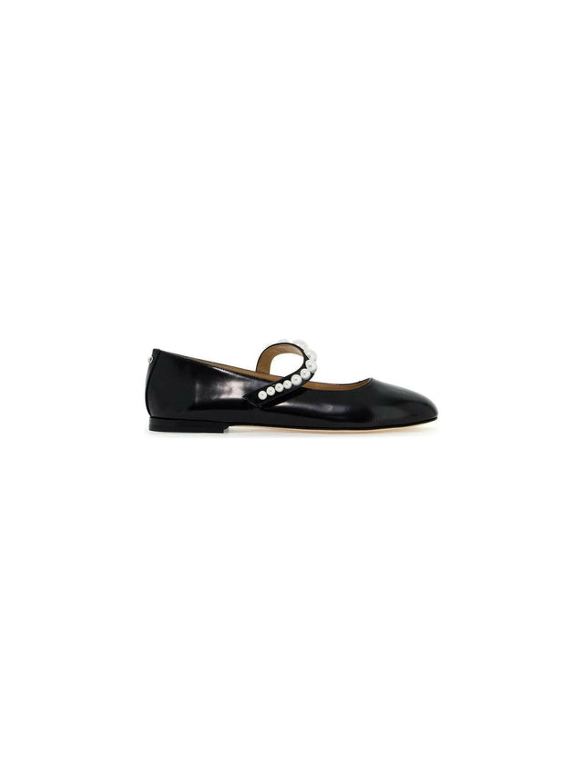 MACH & MACH-Siren Pearl Embellished Ballet Flats-JOHN JULIA