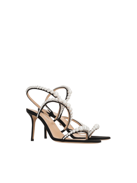 Sirene Satin Sandals-MACH & MACH-JOHN JULIA