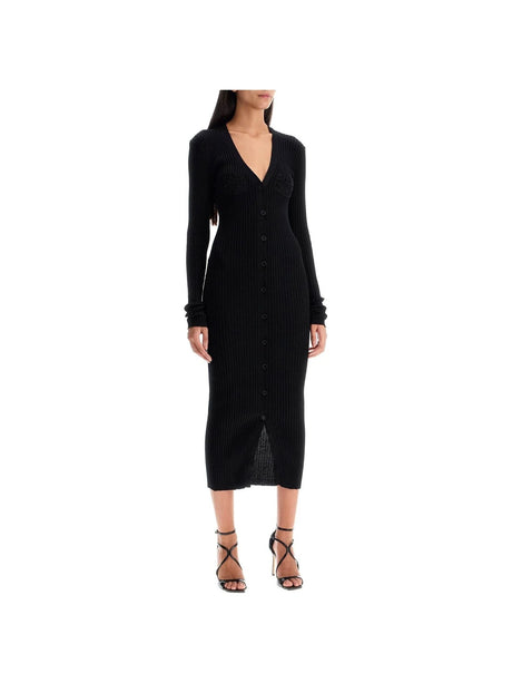 Crochet Cardigan Midi Dress - Women > Clothing > Dresses > Midi