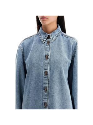 Denim Oversized Shirt For Women.