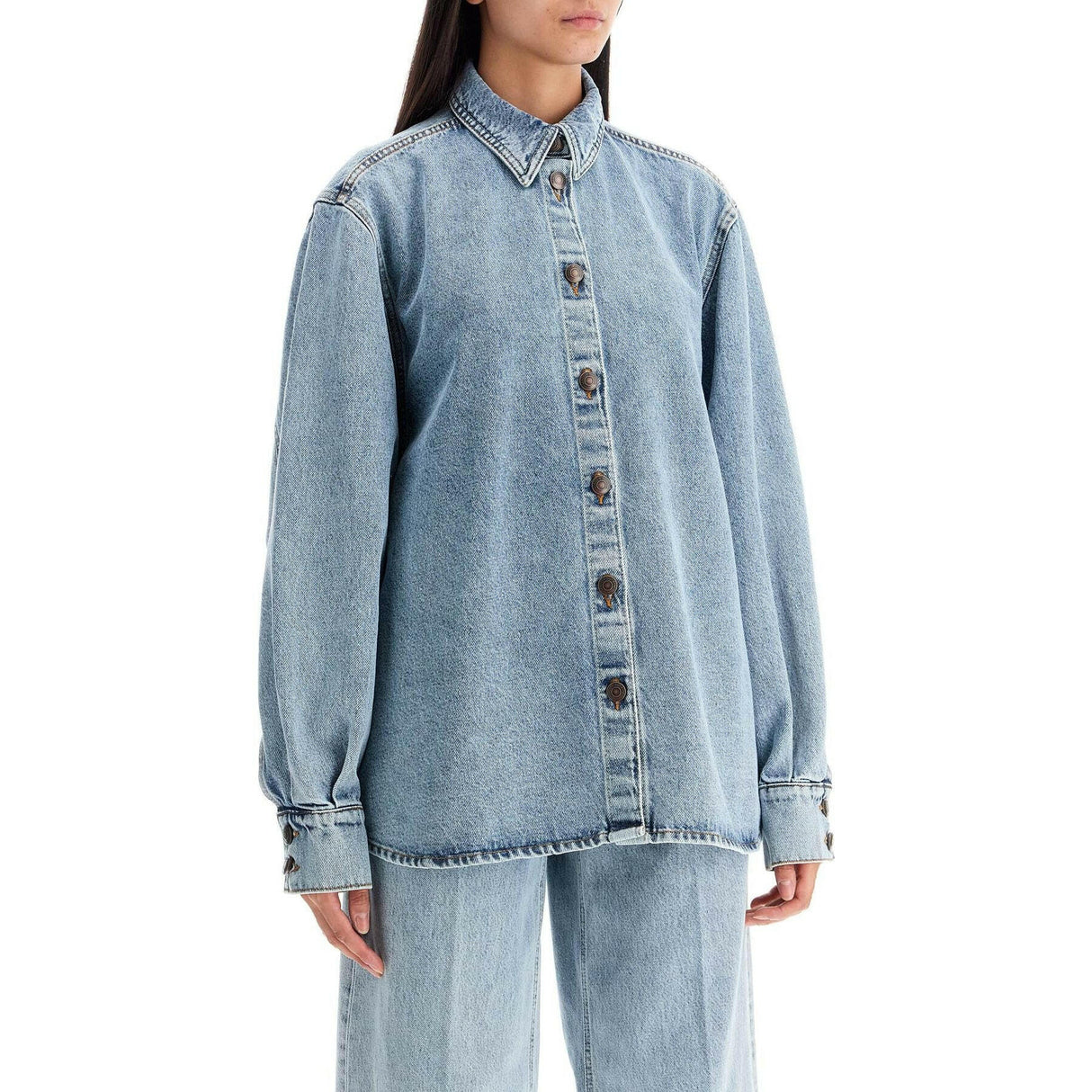 Denim Oversized Shirt For Women.