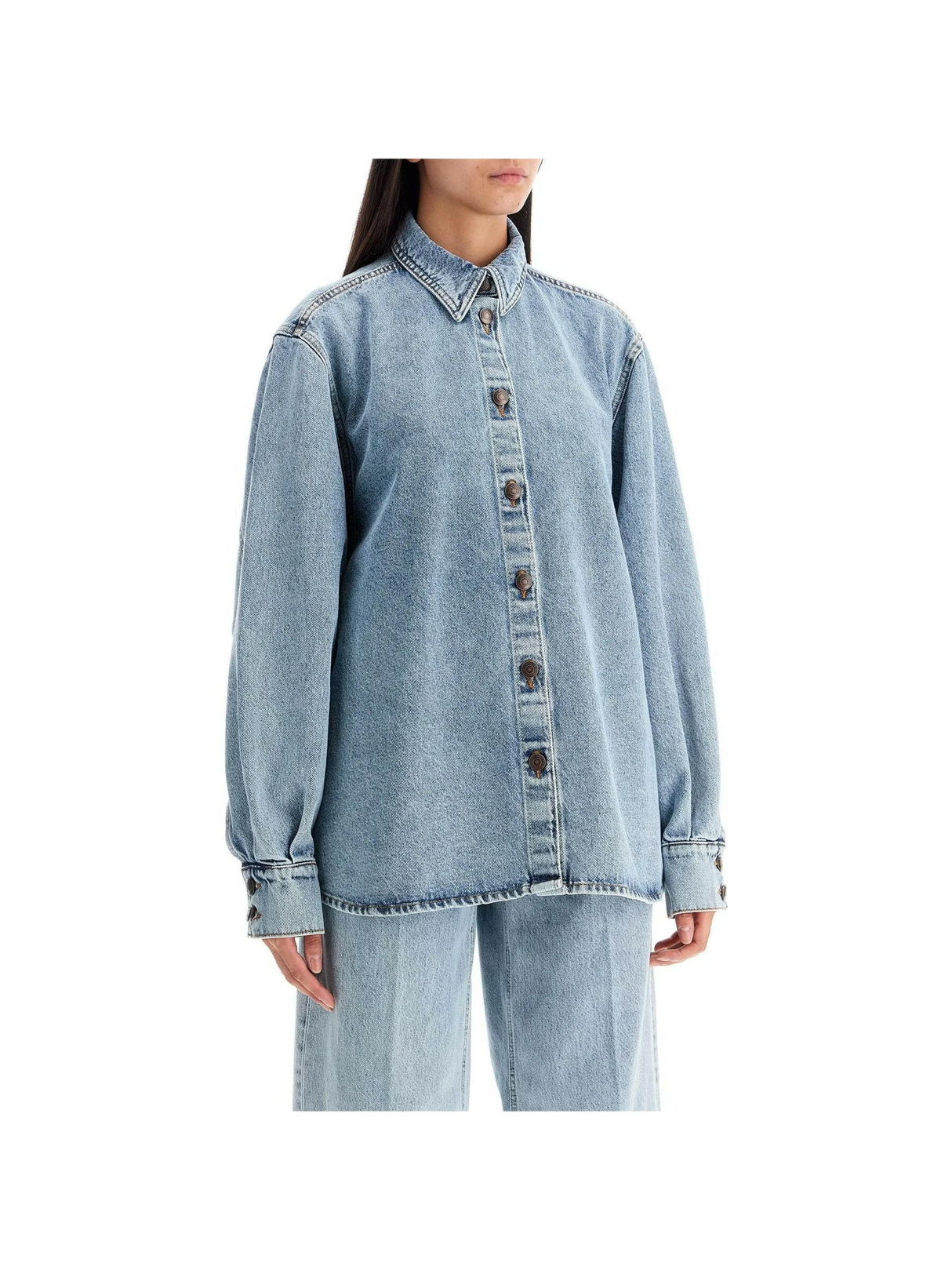 Denim Oversized Shirt For Women.