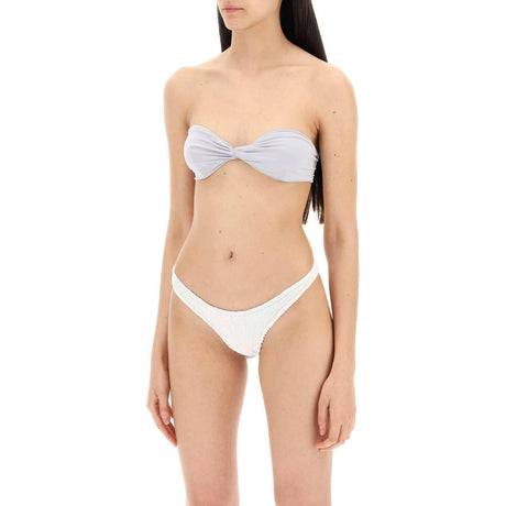 Grey Twisted Bandeau Bikini Top MAGDA BUTRYM JOHN JULIA.