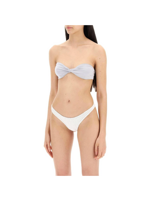 Grey Twisted Bandeau Bikini Top MAGDA BUTRYM JOHN JULIA.