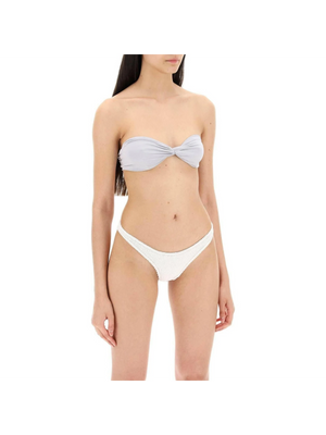 Grey Twisted Bandeau Bikini Top MAGDA BUTRYM JOHN JULIA.